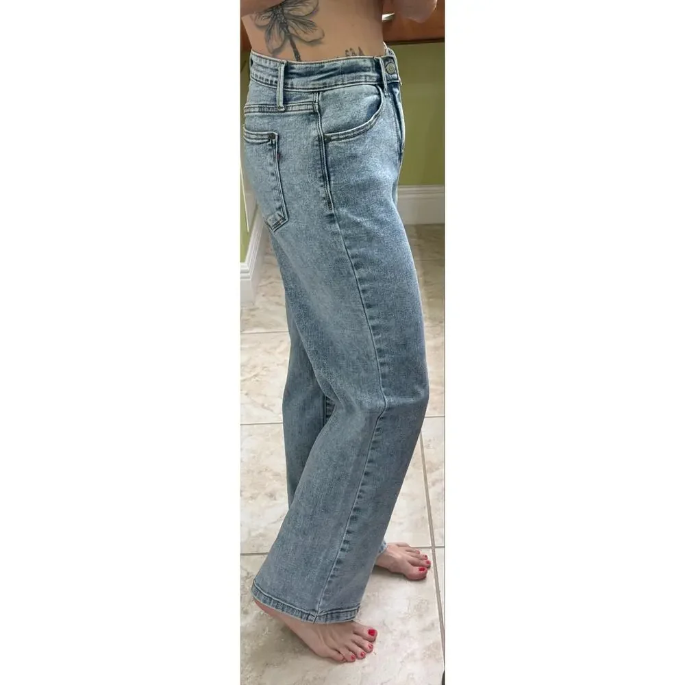Judy blues straight fit denim jeans 3/26 acid wash - Picture 4 of 9